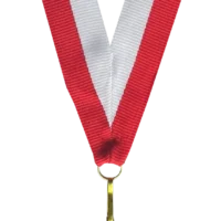 Wstążka 11 mm - biało-czerwona